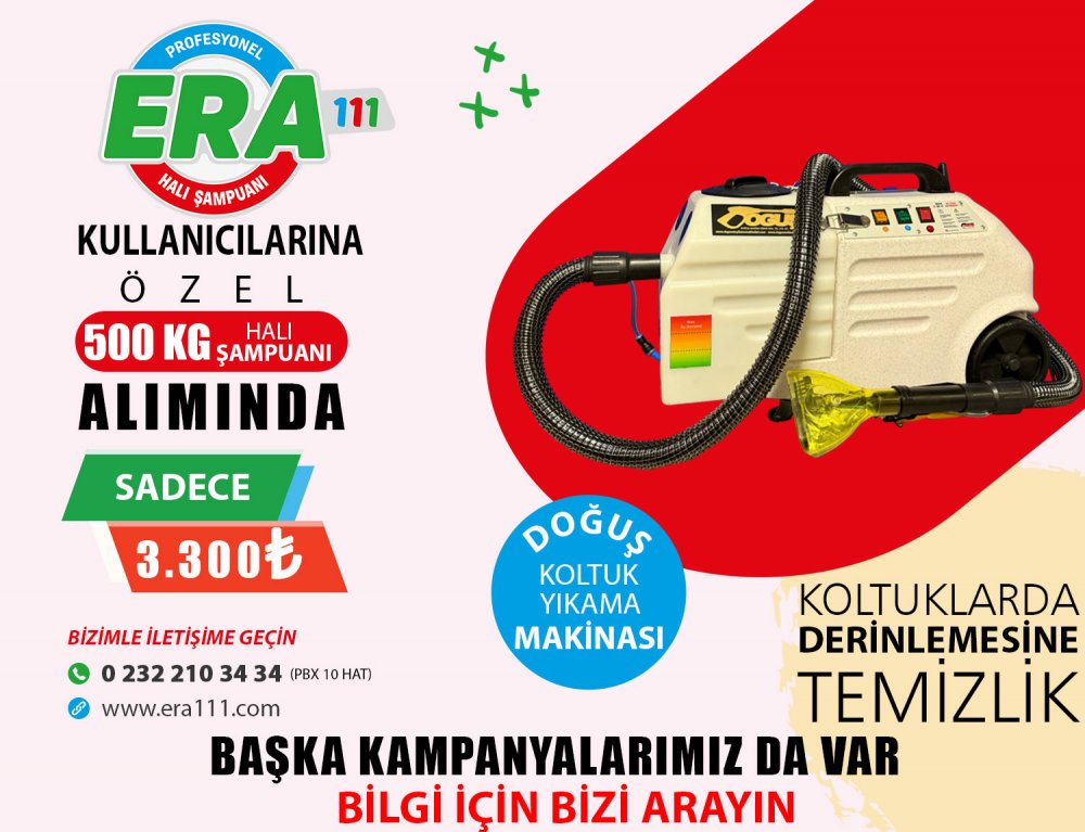 Koltuk Yıkama Makinesi Kampanyası Yarım Ton (Devam Ediyor)